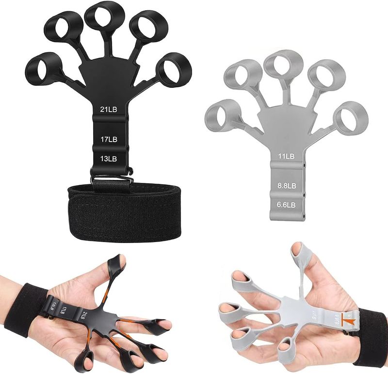 Photo 1 of 
Grip Strength Trainer,Gripster,Finger Strengthener-2PCS Hand Grip Strengthener,Grip Strength Trainer,6 Resistant Level Finger Exerciser & Hand