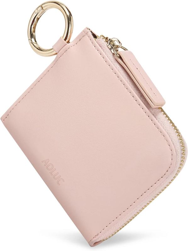 Photo 1 of 
AOLUC Coin Purse Small Wallets for Women,RFID Blocking Leather Change Purse Mini Zipper Pocket Wallet Slim Pouches for Purse Travel Ladies Card Case