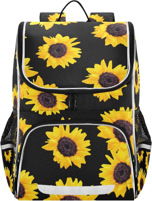 Photo 1 of 
XUWU Backpack with Reflective Strip for Kids Boys Girls Elementary School Bag Removable Chest Strap (Sunflower)