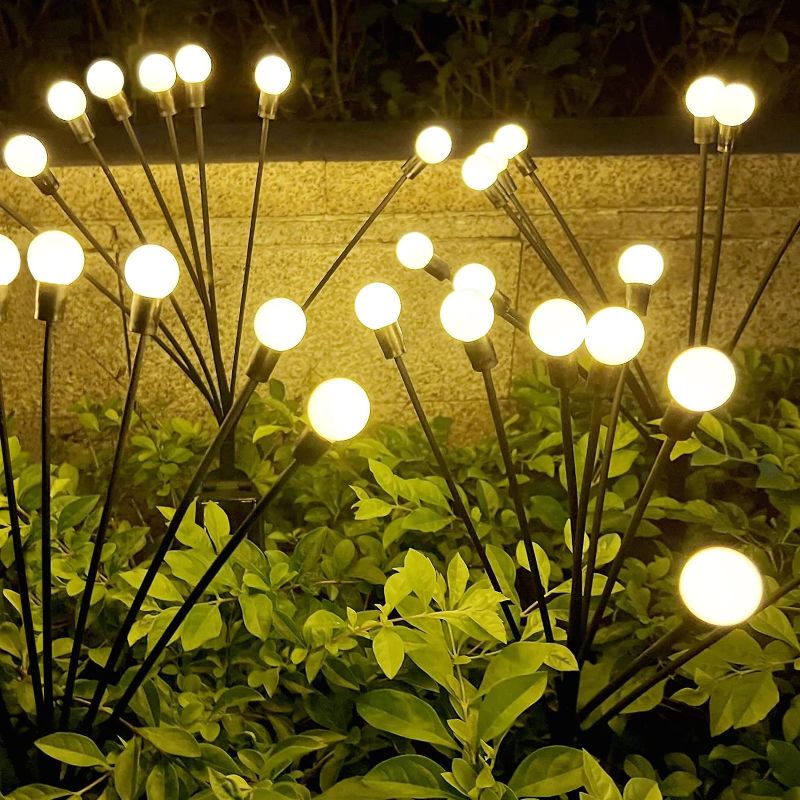 Photo 1 of 
Solar Garden Lights - New Upgraded Solar Firefly Swaying Lights with 8Modes Remote Control, 4 Pack 8LED Starburst Solar Outdoor Lights Waterproof Garden