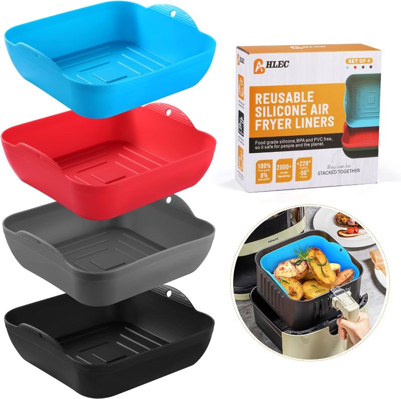 Photo 1 of 
Reusable Silicone Air Fryer Liners, Set of 4 