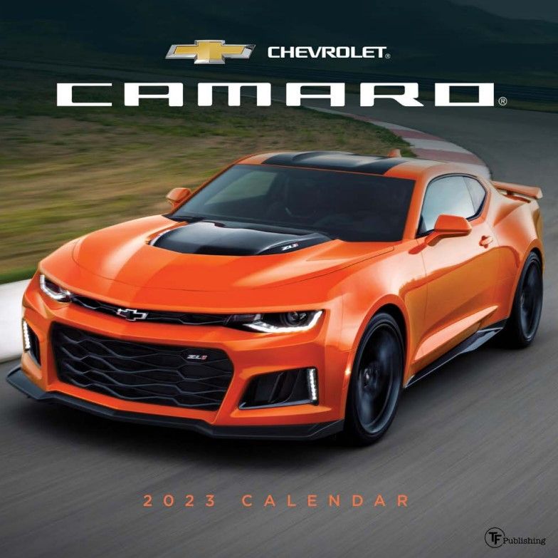 Photo 1 of TF Publishing Sports Monthly Wall Calendar, 12" X 12", Camaro, January to December 2023
