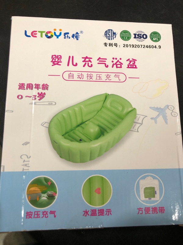 Photo 2 of  Baby Soft Bathtub,children’s Inflatable Non-slip Swimming Pool,foldable Travel Seat Only A5 Notebook Size After Folding,press Bathtub (80cm*50cm*28cm)
