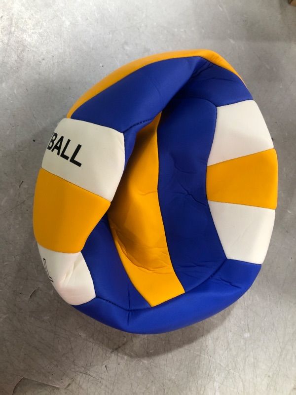 Photo 2 of Dakapal Official Size 5 Volleyball for Indoor Outdoor, Soft Beach Sand Volleyball for Beginner Teenager Adult(Without Pump) Blue/Yellow