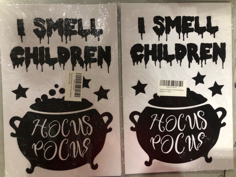 Photo 1 of 2 Pack Bundle of I Smell Children! Halloween Window Silhouette