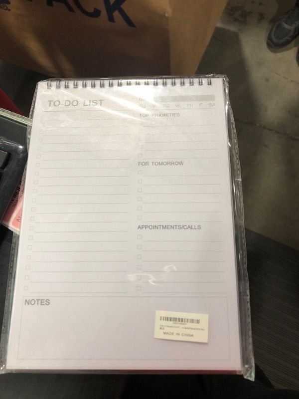 Photo 2 of To Do List Notepad 6.9 x 9.8" 60 Sheets - Spiral Bound Undated Daily Planner Notebook - Task CheckList Organizer Agenda Planning Pad for Work