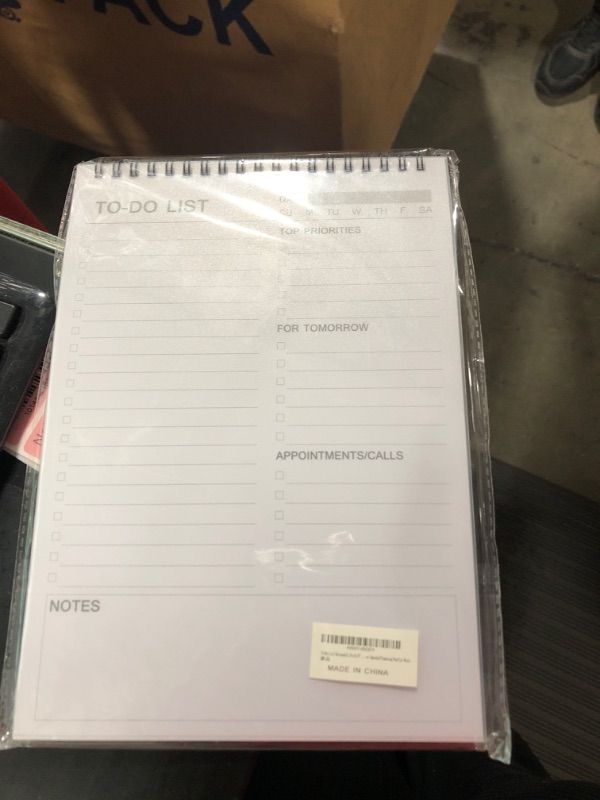 Photo 1 of To Do List Notepad 6.9 x 9.8" 60 Sheets - Spiral Bound Undated Daily Planner Notebook - Task CheckList Organizer Agenda Planning Pad for Work