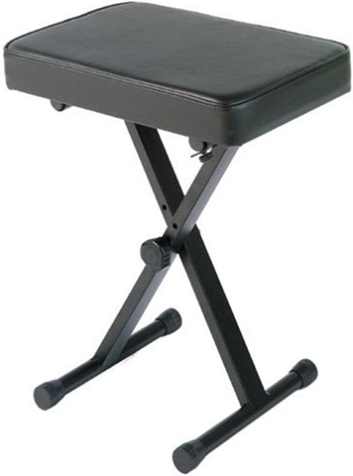 Photo 1 of  Adjustable Padded Keyboard X-Style Bench, Black, 19.5 inches