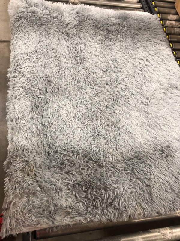 Photo 2 of  Grey Area Rug for Bedroom,4x6 Feet Fluffy Plush Rugs for Living Room,Shag Furry College Dorm Room Rug,Soft Modern Faux Fur Fuzzy Carpets for Kids Boys Room Decor