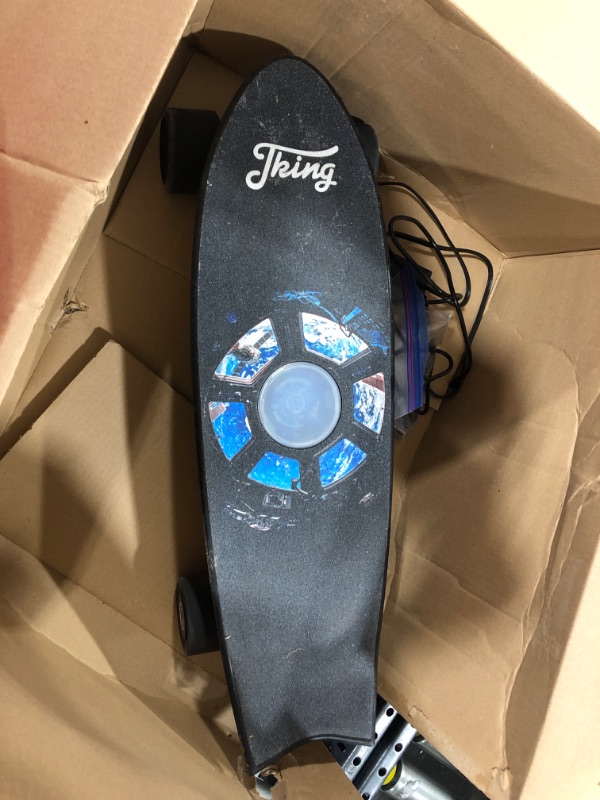 Photo 1 of Electric Skateboard Electric Longboard with Remote Control Electric Skateboard,450W Hub-Motor,18.6 MPH Top Speed,7.6 Miles Range,3 Speeds Adjustment