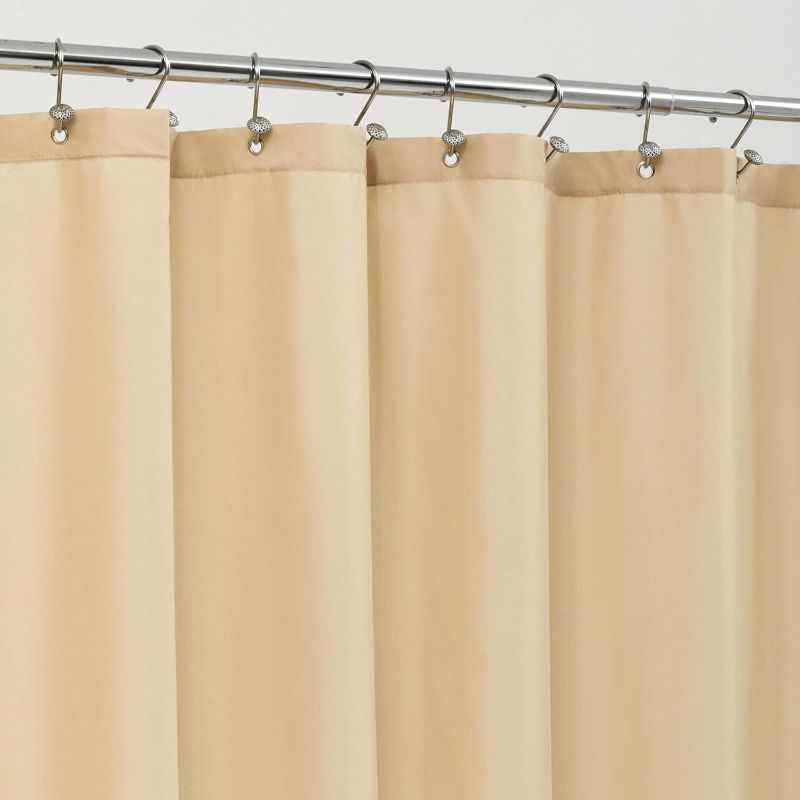 Photo 1 of ALYVIA SPRING Extra Long Fabric Shower Curtain Liner Waterproof - 72" x 84", Soft & Lightweight XL Shower Curtain with 3 Magnets, Machine Washable - 72x84, Khaki
