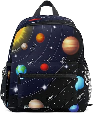 Photo 1 of AUUXVA Solar System Planets Kids Backpack Toddler Girls Boys Preschool School Bag Casual Travel Daypack Bookbag Schoolbag for Junior Primary Children Students a