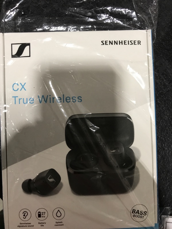 Photo 1 of Sennheiser CX True Wireless Earbuds - Bluetooth In-Ear Headphones for Music and Calls with Passive Noise Cancellation, Customizable Touch Controls, Bass Boost, IPX4 and 27-hour Battery Life, Black
