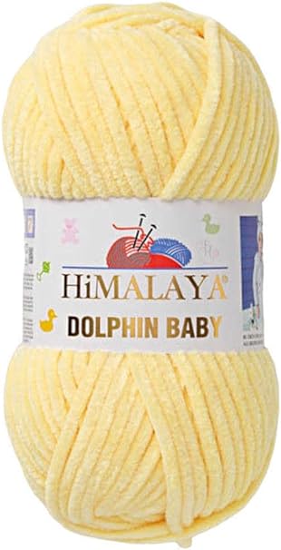 Photo 1 of 1 Pack/Skein Himalaya Dolphin Baby, Each Skein 100 Gr/3,5 oz, 120 mt/ 132 yd, Super Bulky Yarn, Blanket Yarn, Velvet Yarn, Knitting Yarn, Amigurumi Yarn, Baby Yarn 80302
