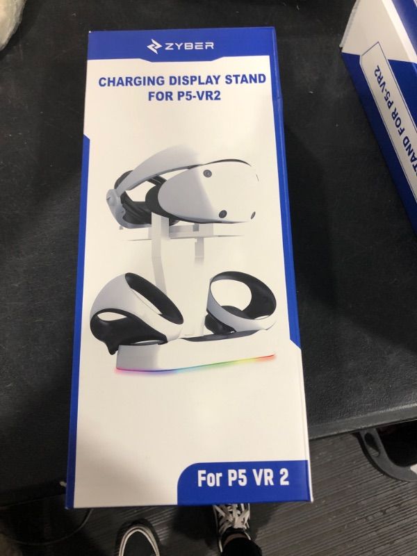 Photo 2 of ZYBER Controller Charging Station for PSVR 2, Display Stand for PSVR2 Headset Controllers