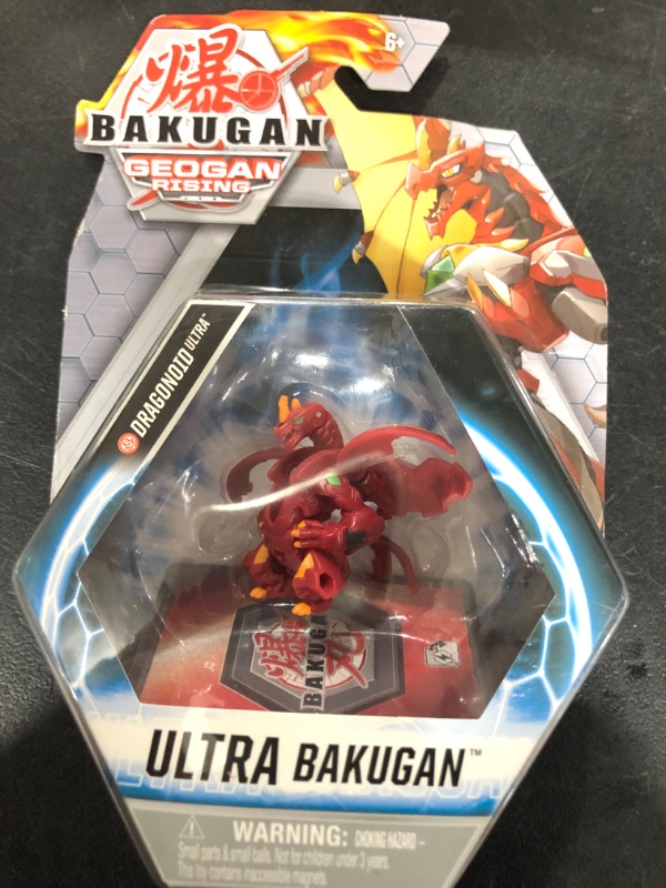 Photo 2 of Bakugan Ultra, Dragonoid, 3-inch Tall Geogan Rising Collectible Action Figure and Trading Card Ultra Dragonoid v1