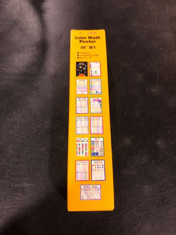 Photo 1 of Youngever 13 Pack Laminated Educational Math Posters for Kids, Classroom Teach Multiplication Division Subtraction Fraction Posters, Classroom Posters, Teaching Posters (16 x 11 inch)