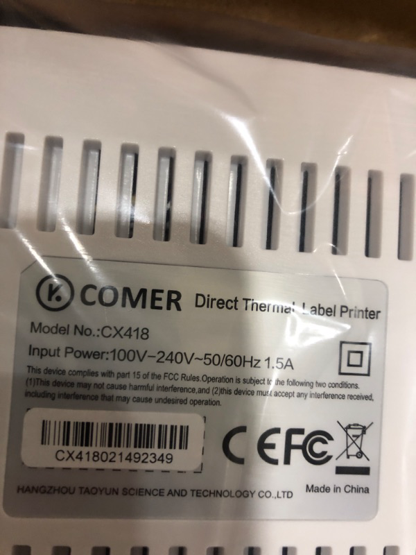 Photo 2 of K Comer Shipping Label Printer 150mm/s High-Speed 4x6 Direct Thermal Label Printing for Shipment Package 1-Click Setup on Windows/Mac,Label Maker Compatible with Amazon, Ebay, Shopify, FedEx,USPS,Etsy BASIC VERSION