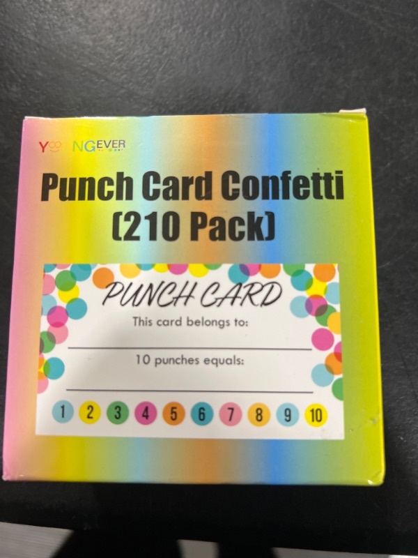 Photo 2 of Youngever Punch Cards 210 Pack, Incentive Loyalty Reward Card for Classroom, Business, Kids, Students, Teachers 3.5 inch x 2 inch