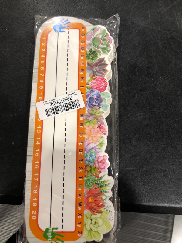 Photo 2 of Pack of 50 Desk Name Plates Succulent Cactus School Name Tags for Students Classroom Cubbies 3.5 x 10 inches