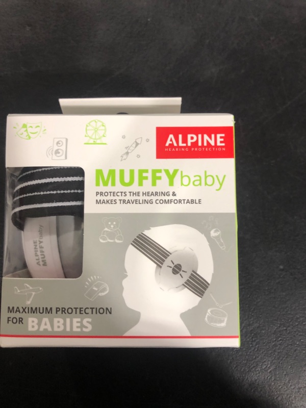 Photo 2 of Alpine Muffy Baby Ear Protection for Babies and Toddlers up to 36 Months - CE & ANSI Certified - Noise Reduction Earmuffs - Comfortable Headphones Against Hearing Damage & Improves Sleep - Black