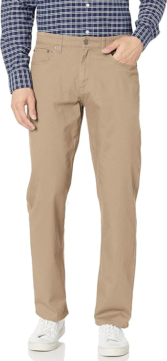 Photo 1 of Amazon Essentials Men's Relaxed-Fit 5-Pocket Stretch Twill Pant
34-32