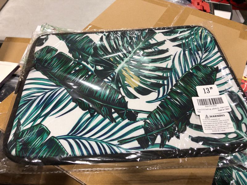 Photo 1 of iCasso 13-13.3 inch Laptop Sleeve Bag, Waterproof Shock Resistant Neoprene Notebook Protective Bag Carrying Case Compatible MacBook Pro/MacBook Air - Palm Leaves
