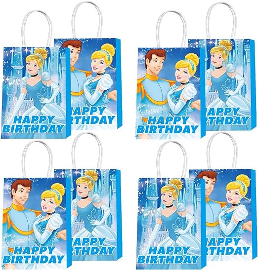 Photo 1 of 16PCS Princess Cinderella Birthday Party Supplies, Birthday Party Bags for Princess Cinderella Birthday Party Decorations 