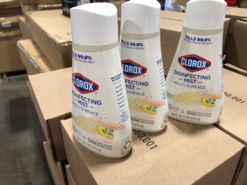 Photo 1 of Clorox Disinfecting Mist Refill, Multisurface Cleaner, Sanitizing Mist, Lemon Orange Blossom Scent, 16 Ounces (Pack of 3)
