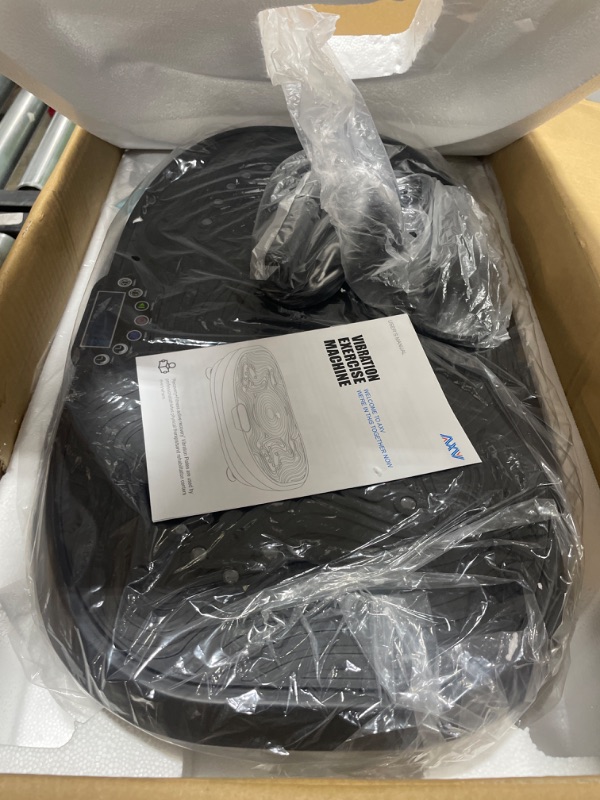 Photo 1 of AXV Vibration Plate Exercise Machine Whole Body Workout Vibrate Fitness Platform Lymphatic Drainage Machine for Weight Loss Shaping Toning Wellness Home Gyms Workout BOAT-BLACK