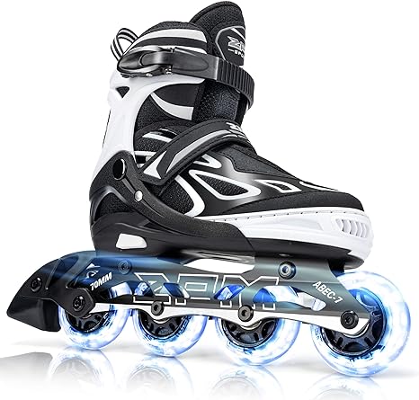 Photo 1 of 2PM SPORTS Vinal Girls Adjustable Flashing Inline Skates, All Wheels Light Up, Fun Illuminating Skates for Kids and Men  X-Large 