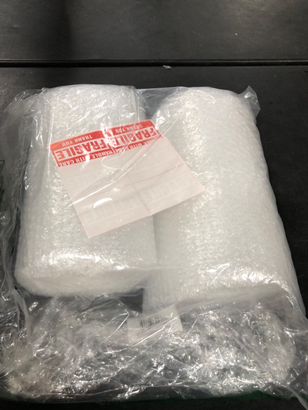 Photo 2 of 2-Pack Bubble Cushioning Nylon Wrap Rolls, 3/16" x 12" x 72' ft Total, Perforated Every 12", 20 Fragile Stickers for Packaging, Shipping, Mailing 2 Rolls: 12 in x 72 ft Clear