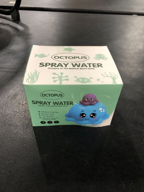 Photo 1 of Baby Bath Toys, Automatically Spray Water and Light Up Bathtub Toys for Toddlers Children Kids, Ocean Animals Swimming Pool Bathroom Toy for Boys Girls - Octopus Pink