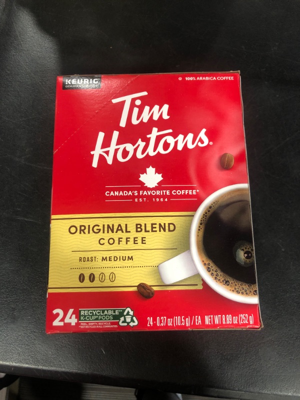 Photo 2 of Tim Hortons Original Blend, Medium Roast Coffee, Single-Serve K-Cup Pods Compatible with Keurig Brewers, 24 Count(Pack of 1) Original 24 Count(Pack of 1)