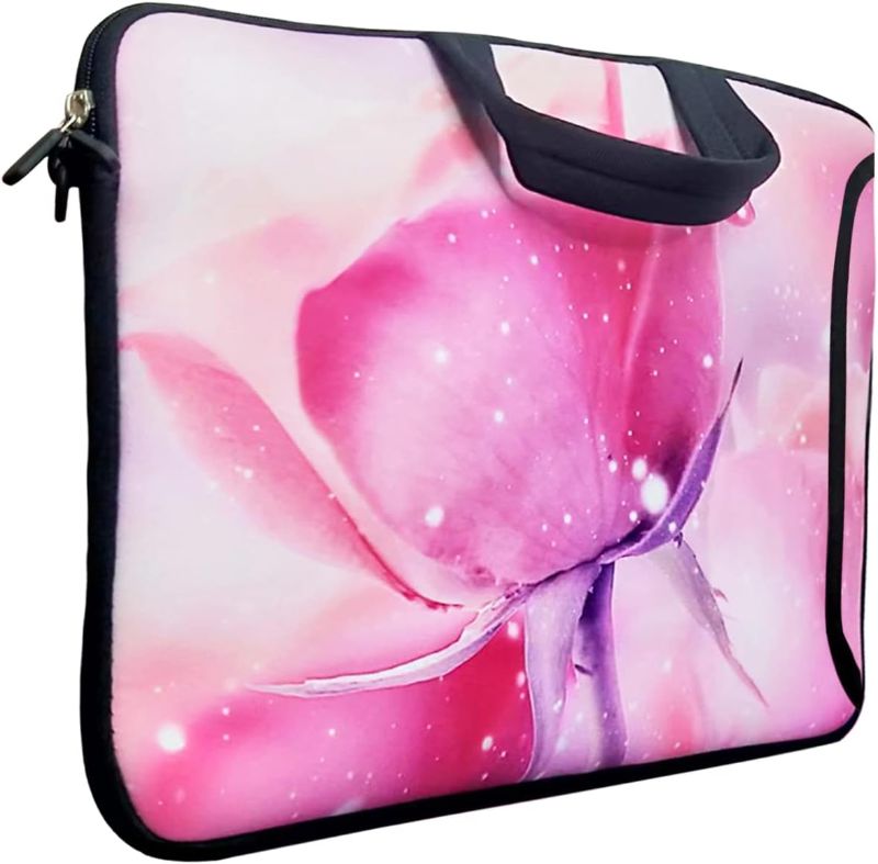 Photo 1 of Laptop Bag Carrying Cases Computer Shoulder Messenger Cover for Women ,Fits Laptops/Notebook/ebooks/Kids Tablet/ipad (13-13.3 inch, Rose)