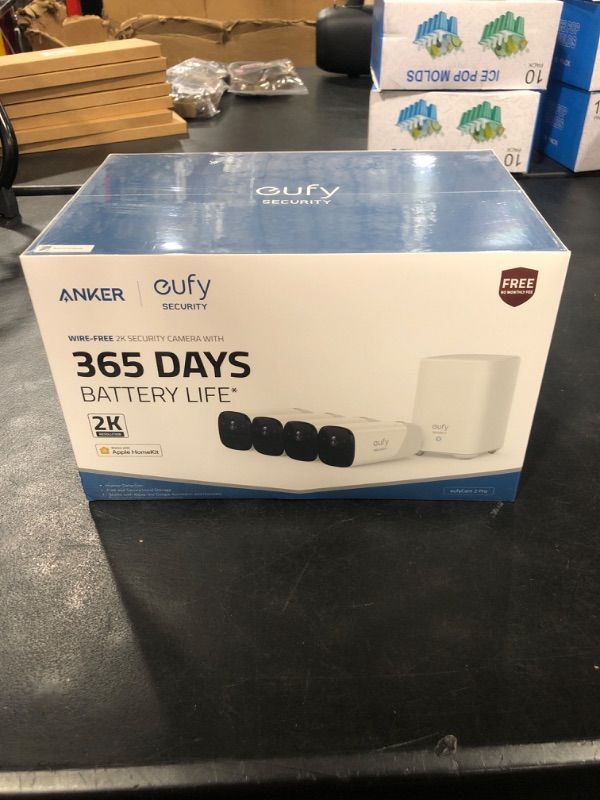Photo 1 of eufy Security, eufyCam S221 (eufyCam 2 Pro) Wireless Home Security Camera System, 4-Cam Kit, HomeKit Compatibility, 2K Resolution, 365-Day Battery Life, No Monthly Fee, Motion Only Alert 