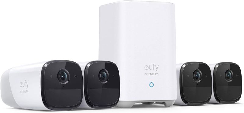 Photo 1 of eufy Security, eufyCam S221 (eufyCam 2 Pro) Wireless Home Security Camera System, 4-Cam Kit, HomeKit Compatibility, 2K Resolution, 365-Day Battery Life, No Monthly Fee, Motion Only Alert 