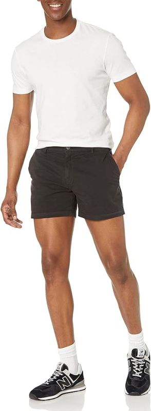 Photo 1 of Amazon Essentials Men's Slim-Fit 5" Flat-Front Comfort Stretch Chino Short Size 36
