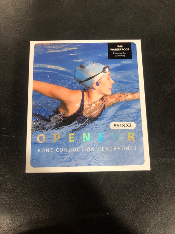 Photo 1 of Hyyeosd Bone Conduction Swimming Headphones, Bluetooth Earbuds Waterproof Wireless Open Ear Headphones Built-in 32GB Ultra Light Headset for Swimming Running Sports Driving
