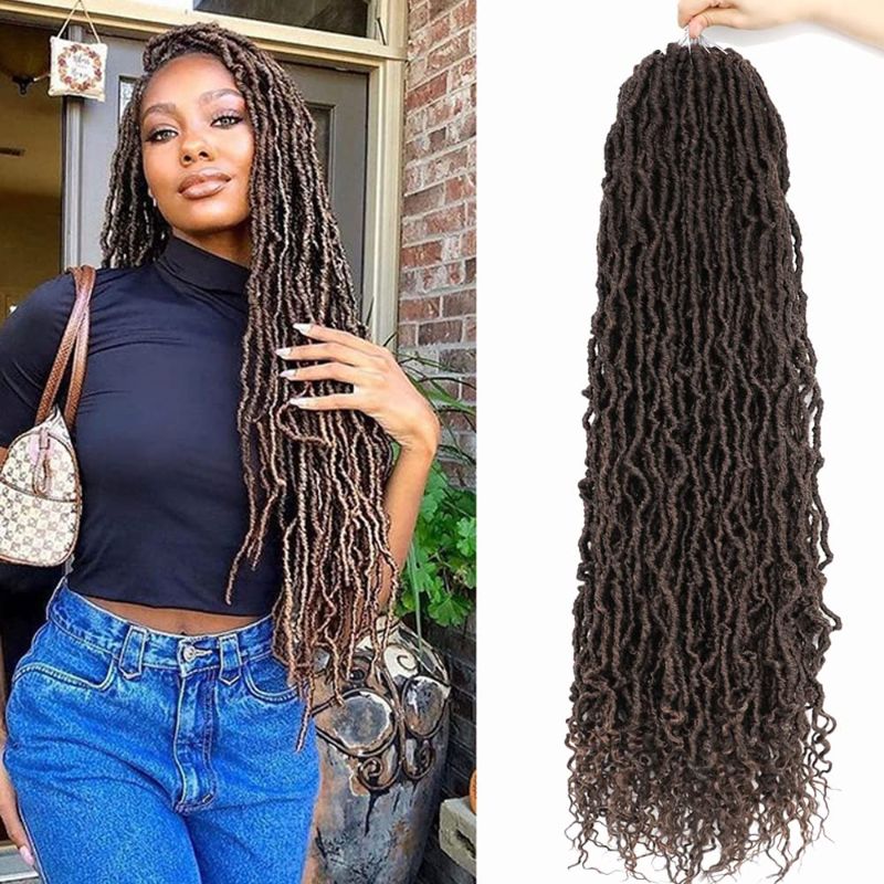 Photo 1 of 36 inch Soft Locs With Curly Ends 6 Packs Synthetic No -Extended Super Long Faux Locs Crochet Hair Extesnions Pre Looeped New Crochet Locs For Black Women (36 Inch 6Packs, M30)