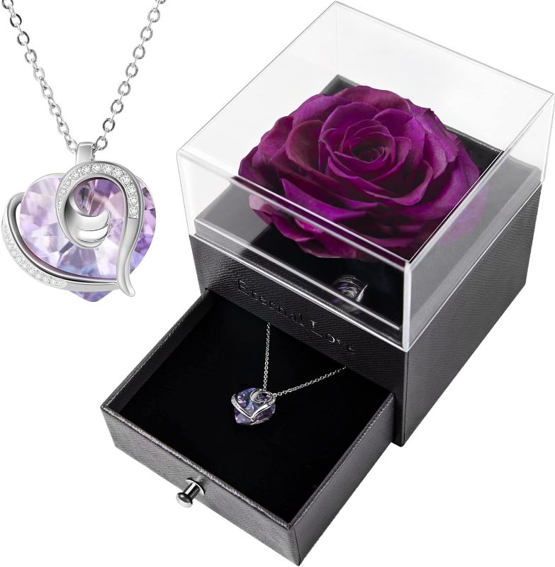 Photo 1 of 
ABOVE ZERO Preserved Real Rose with Necklaces for Women Enchanted Rose Flower Gifts