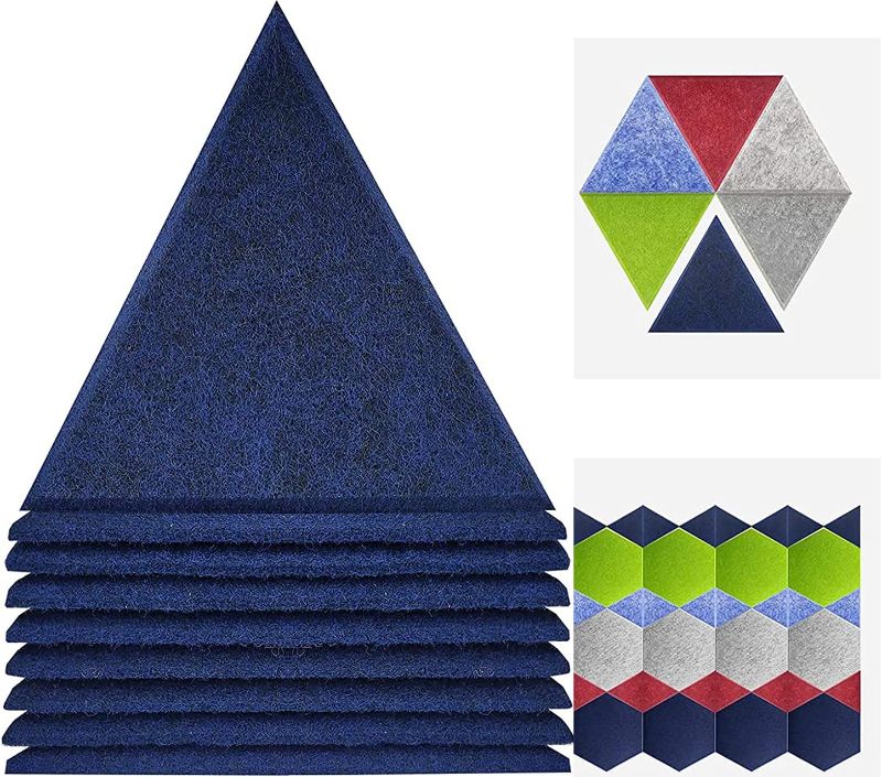 Photo 1 of 
JBER 24 Pack Acoustic Panels, Soundproofing Wall Panels, High Density Beveled Sound Absorbing Panels, Triangle Wedge 