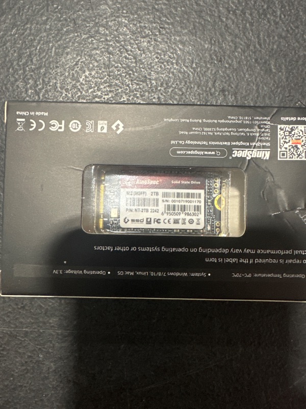 Photo 1 of KingSpec M.2 SATA SSD, 2TB 2242 SATA III 6Gbps Internal M.2 SSD, Ultra-Slim NGFF State Drive for Desktop/Laptop/Notebook (2242, 2TB) 2tb 22x42mm