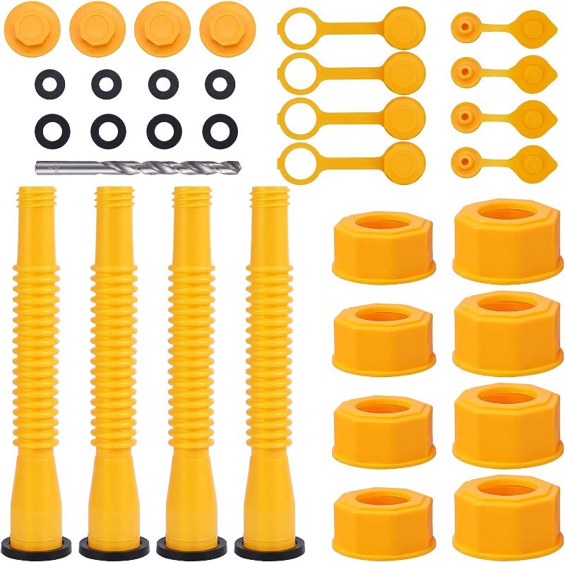 Photo 1 of 33Pcs Gas Can Nozzle Replacement, Gas Spouts for Gasoline 5 Gallon, Old Style Gas Can Spout Kit with Flexible Nozzles