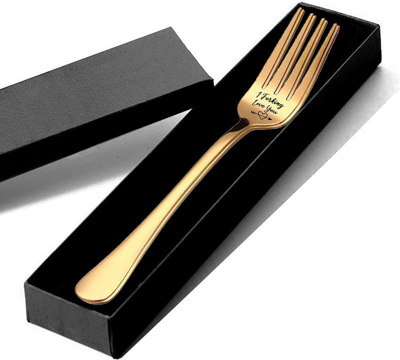 Photo 1 of 2 Pieces GOD WORKS I Love You Love Golden Fork,
STOCK IMAGE FOR COMPARISON PURPOSES ONLY
STYLES MAY VARY
