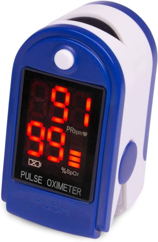 Photo 1 of (Pack of 2) Roscoe Medical Finger Pulse Oximeter Oxygen Saturation Monitor - Pulse Ox Fingertip o2 Monitor for Pediatric and Adult - Sports and Aviation Use Only 1 Count (Pack of 2)