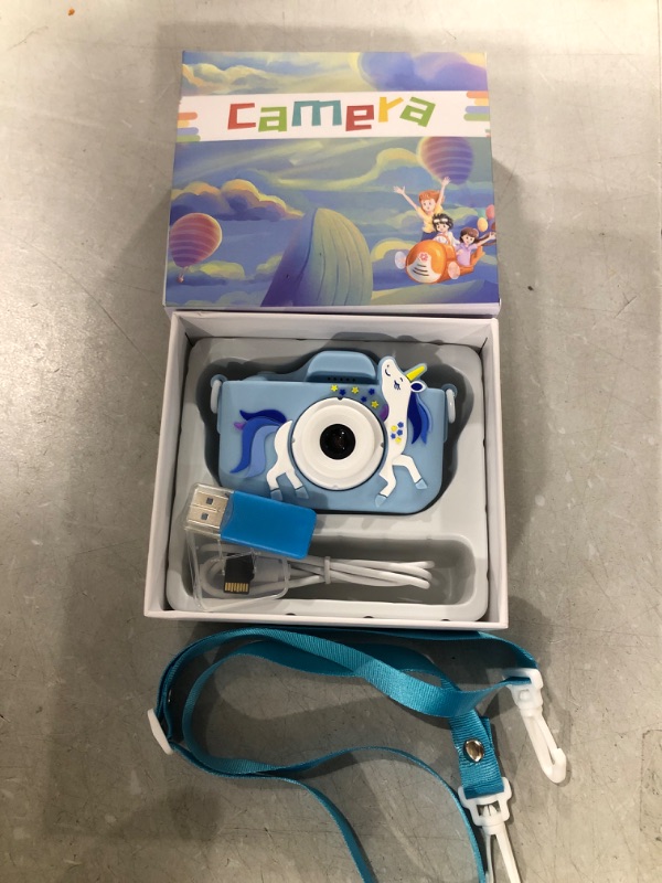 Photo 1 of Kids HD Digital Video Cameras for Toddler, Christmas Birthday Gifts for Boys and Girls Age 3+, 1080P HD Anti-Drop Camera, with 32GB SD Card. (Blue)