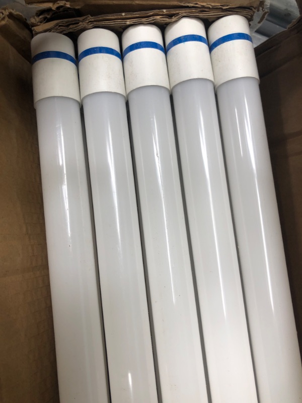 Photo 2 of 28W Equivalent 46 in. High Efficiency Linear T5 Type A InstantFit Cool White LED Tube Light Bulb 