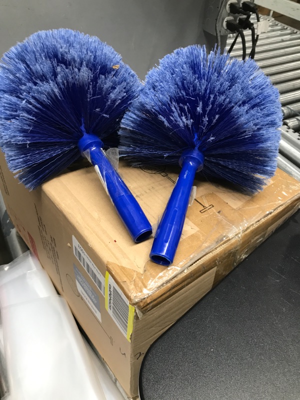 Photo 2 of *** BUNDLE OF 2 CFS Flo-Pac Plastic Round Duster With Soft Bristles, 9 Inches, Blue
