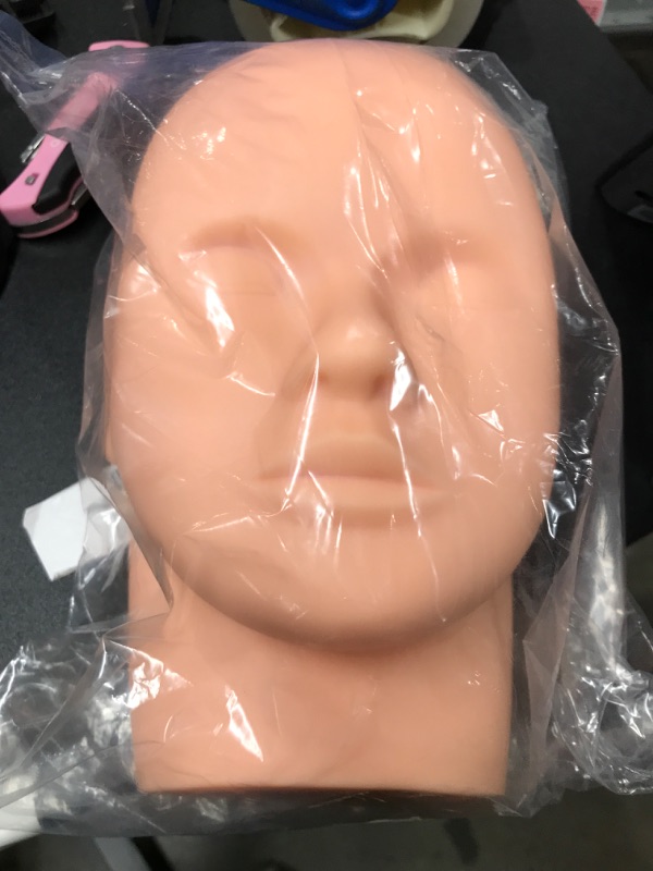 Photo 1 of LASHVIEW Lash Mannequin Head, Practice Training Head,Make Up and Lash Extention,Cosmetology Doll Face Head,Soft-Touch Rubber Practice Head,Easy to Clean by Skincare Essential Oil. Pink